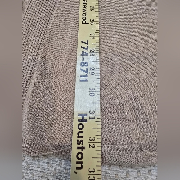 J. Jill Cardigan Sweater Size Large Open Front Tan - Picture 11 of 13